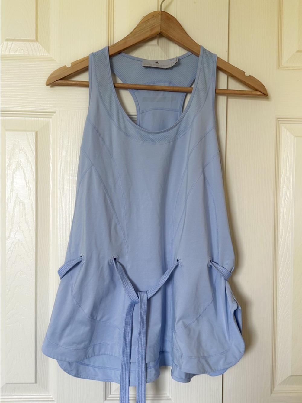 Stella McCartney Light Blue Racerback Tie-Front Tank